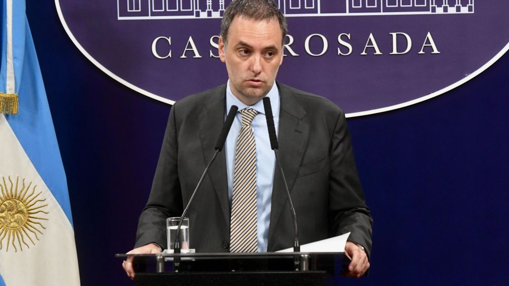 Vocero presidencial, Manuel Adorni.