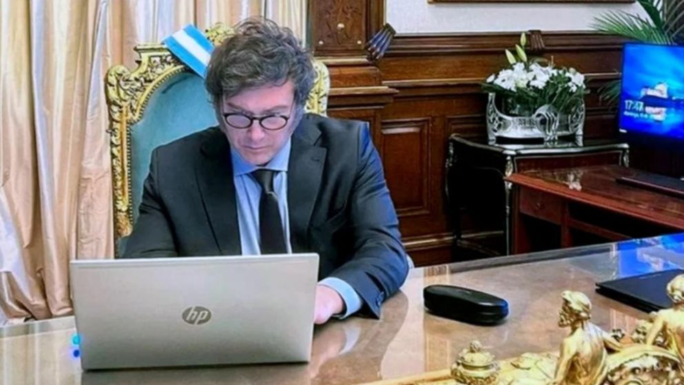El presidente Javier Milei en Casa Rosada.