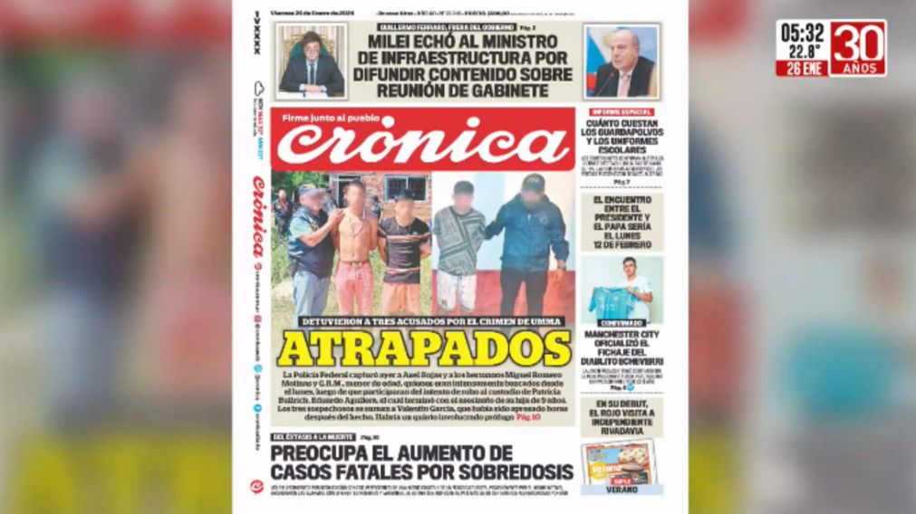 Crimen de Umma: todos los sospechosos atrapados