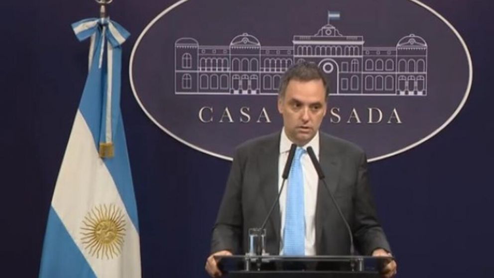 Vocero presidencial Manuel Adorni.