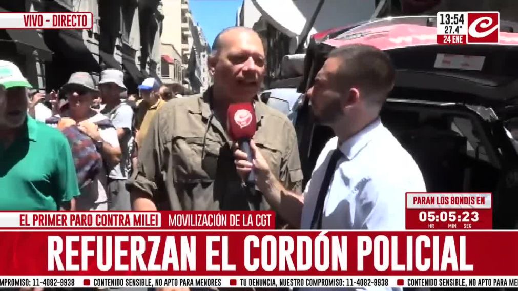 El ex ministro de Seguridad Sergio Berni estuvo entre los manifestantes.