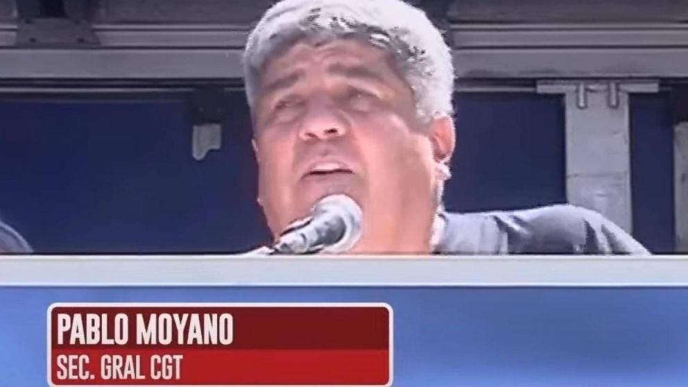 Pablo Moyano, cotitular de la CGT, advirtió a los diputados peronistas en el marco del paro general.