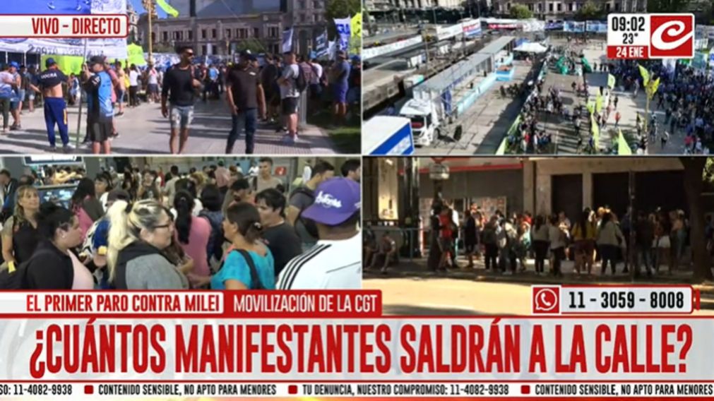 Desde temprano, los manifestantes llegan al Congreso (Crónica HD).
