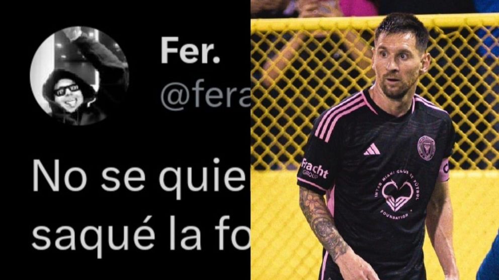 Le sacaron una foto con Lionel Messi y al enterarse tuvo una grosera reacción (X/ @feralas27)