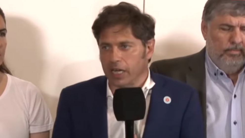 Axel Kicillof durante la conferencia de prensa.
