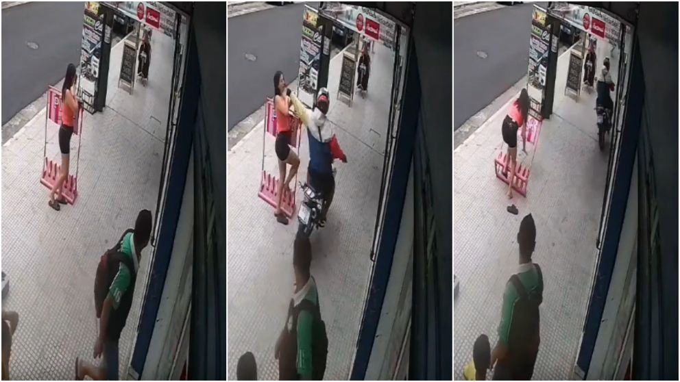 El hecho de inseguridad quedó filmado por una cámara de vigilancia (Captura de video).