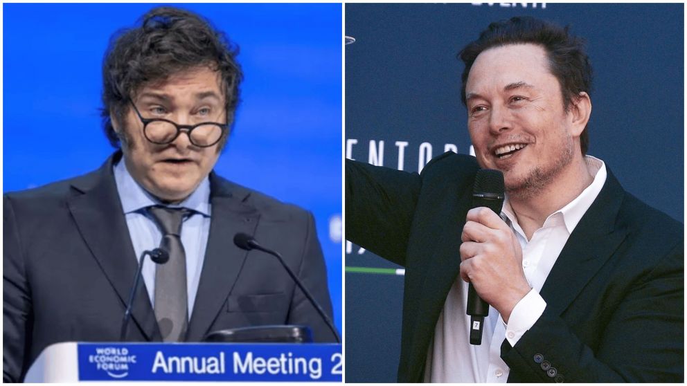 Javier Milei celebró el saludo de Elon Musk en la red social X.