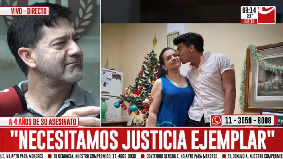 El papá de Fernando Báez Sosa en un nuevo aniversario del asesinato del joven en Villa Gessel.