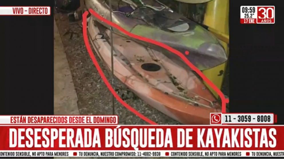 Continúa la desesperada búsqueda de los kayakistas: ¿cuáles son las hipótesis que se manejan?