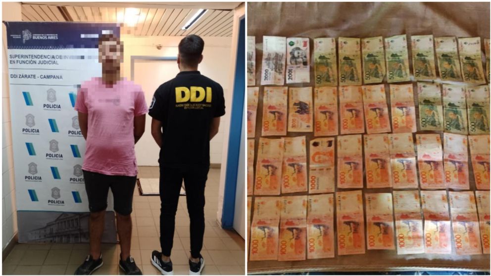 El sujeto detenido identificado como Walter Nicolas Camara, de 22 años.