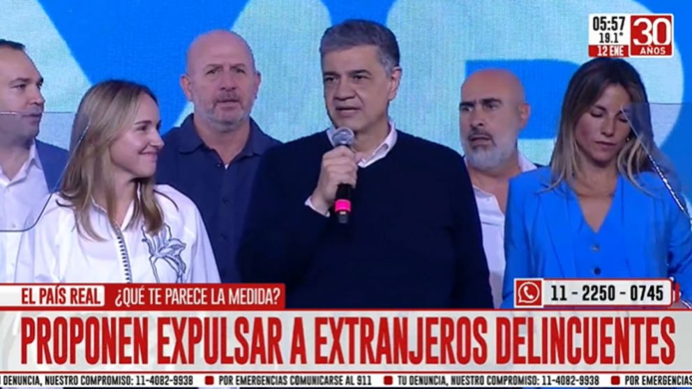 Jorge Macri propone expulsar del país a los extranjeros que delinquen
