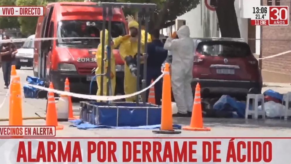 Alerta por derrame de ácido en un laboratorio de Mataderos.