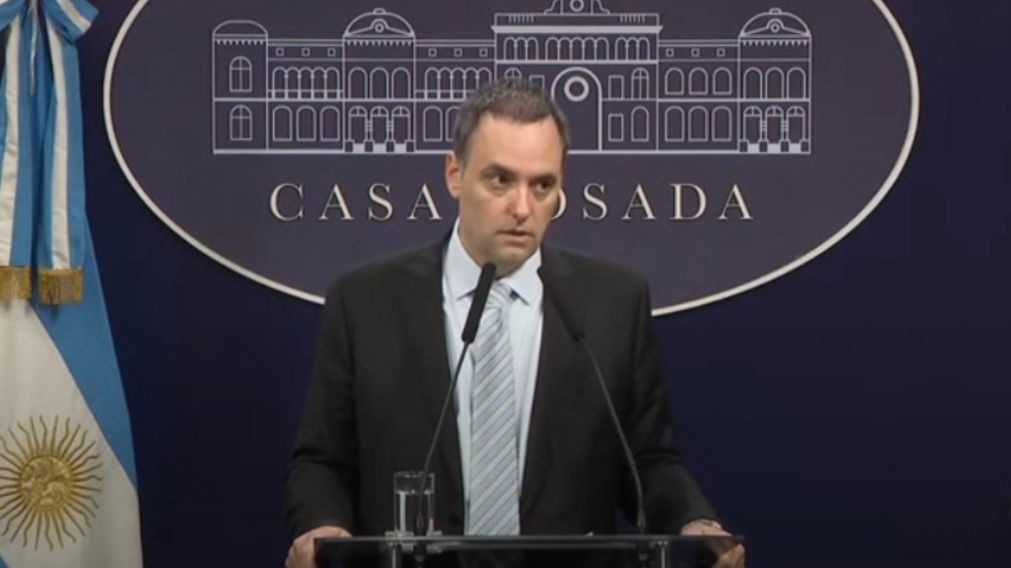 Vocero presidencial, Manuel Adorni.