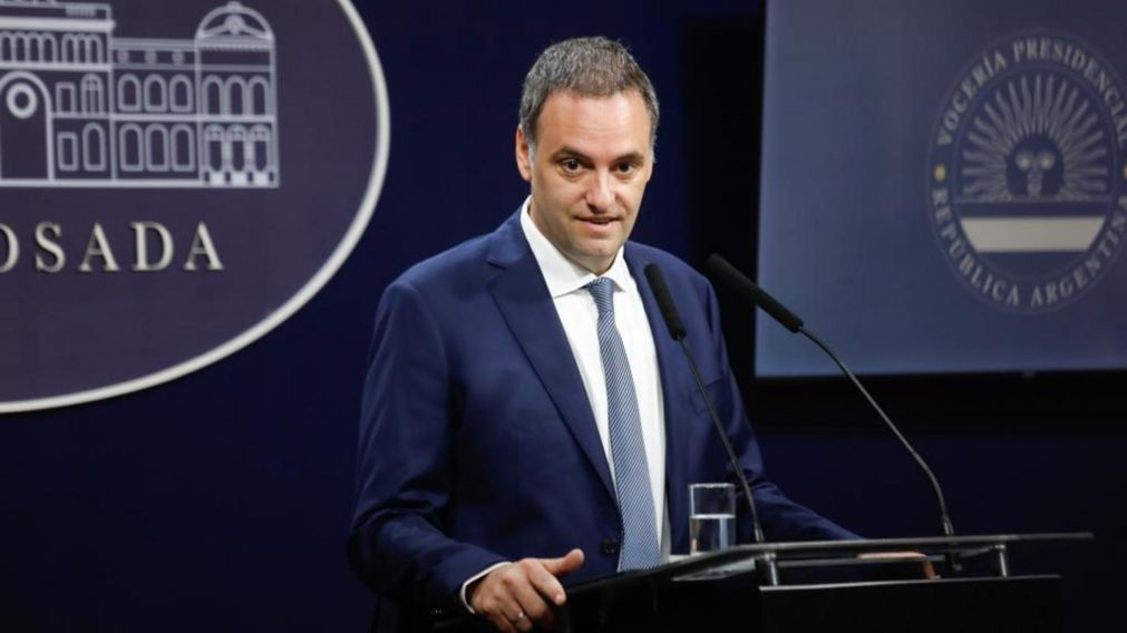 Vocero presidencial, Manuel Adorni.
