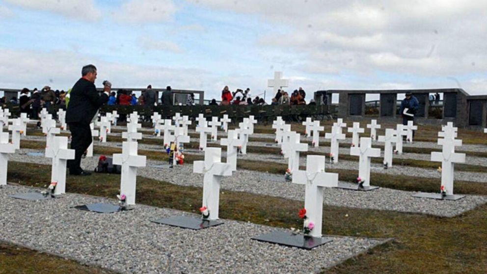 El cementerio de Darwin, en las Islas Malvinas (Archivo).