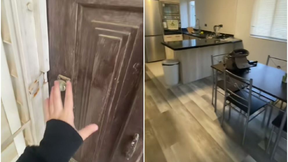 Alquiló una casa cerca de la playa y quedó asombrada con un increíble detalle (Imagen captura vídeo).