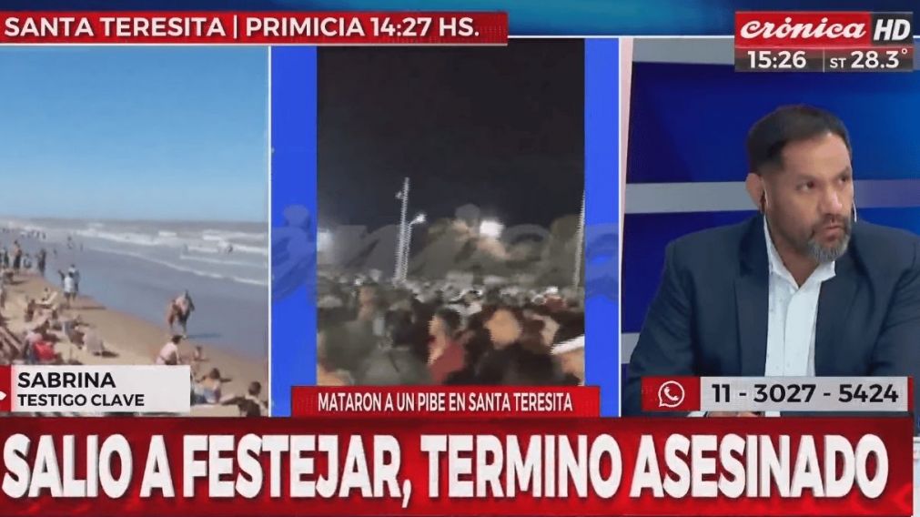 Violento crimen en Santa Teresita durante los festejos de Año Nuevo.