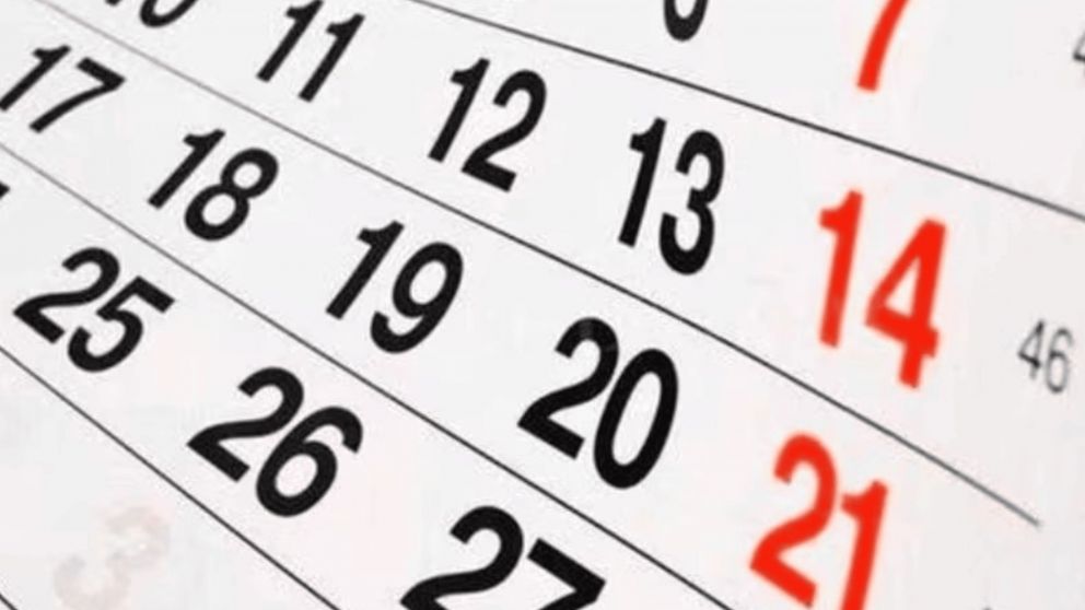 Dieron a conocer cu�les ser�n los fines de semana largos que tendr� el pr�ximo a�o