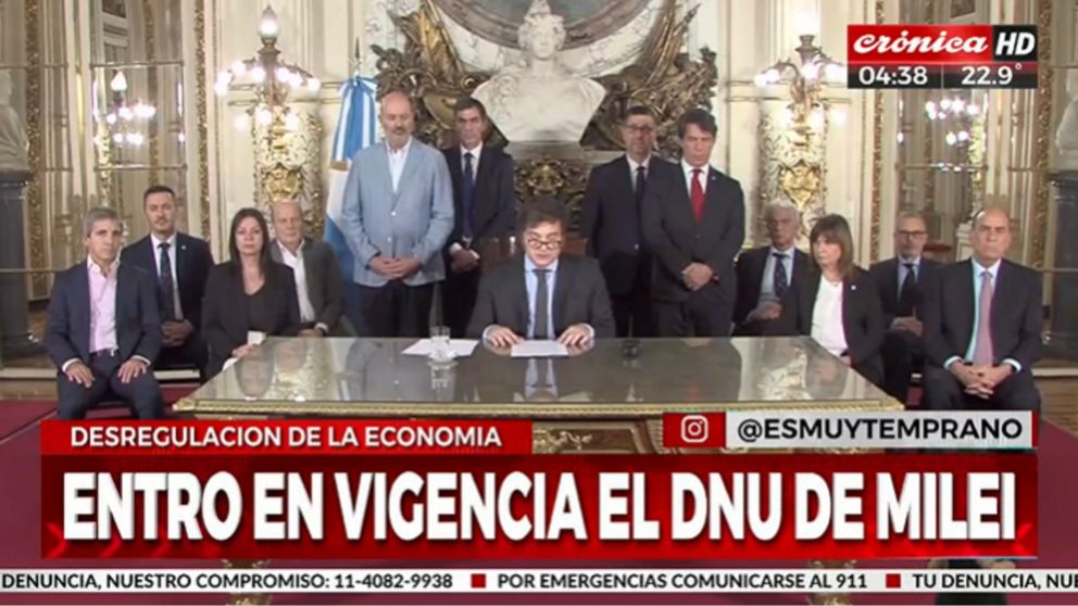 El DNU de Milei ya entró en vigencia: ¿cuáles serán sus efectos inmediatos?