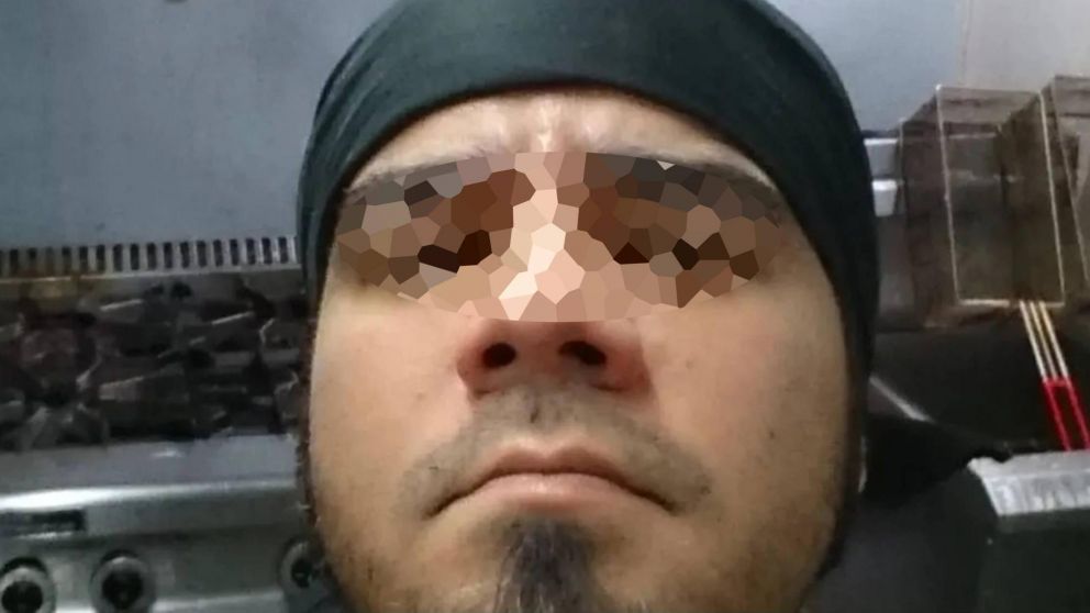Alexis Pachu, detenido por estar acusado de cometer un parricidio.