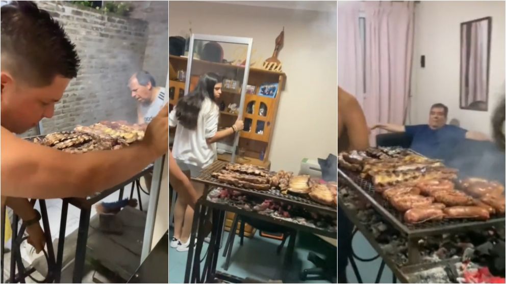 Hacían un asado para Navidad, se largó la lluvia en plena noche y tomaron una drástica decisión
