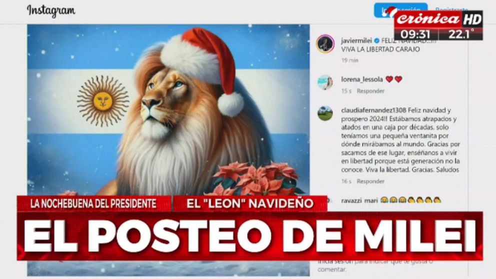 La nochebuena del presidente: esto fue lo que posteó Javier Milei