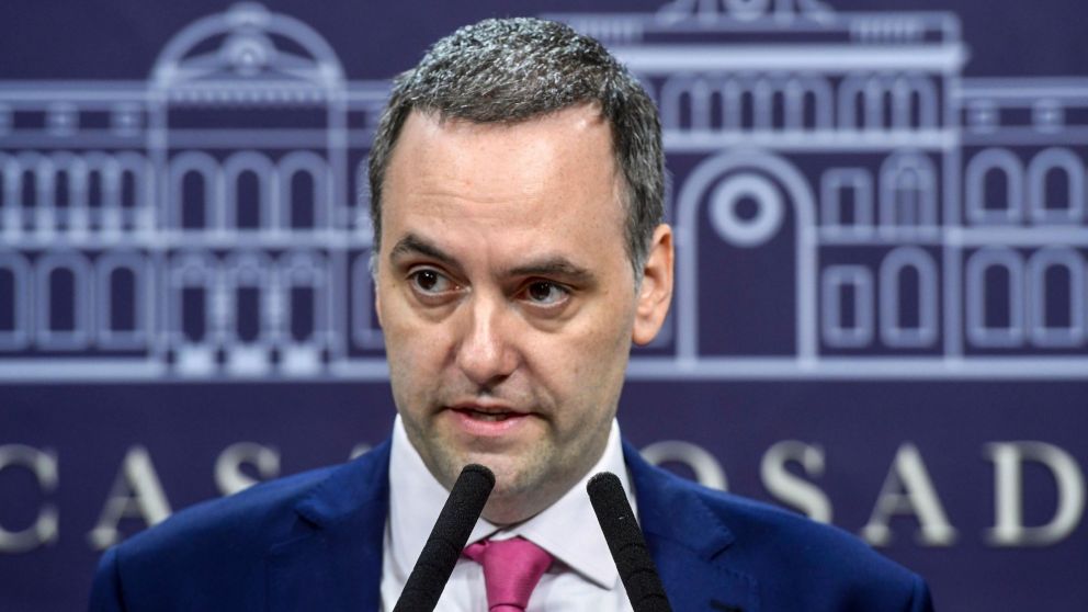 El vocero presidencial, Manuel Adorni (Télam).