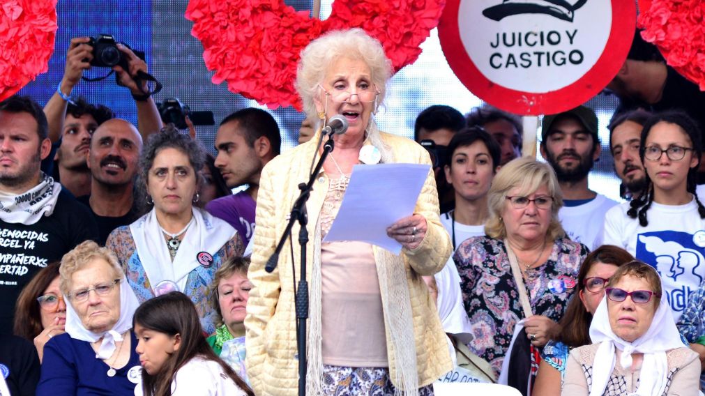 Estela de Carlotto cuestionó el protocolo de orden público del Ministerio de Seguridad.