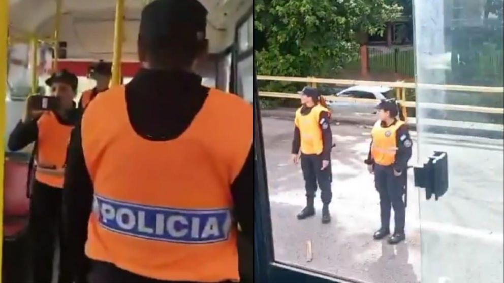 Fuerzas policiales se subieron a colectivos para revisar a pasajeros con el objetivo de detectar manifestantes.