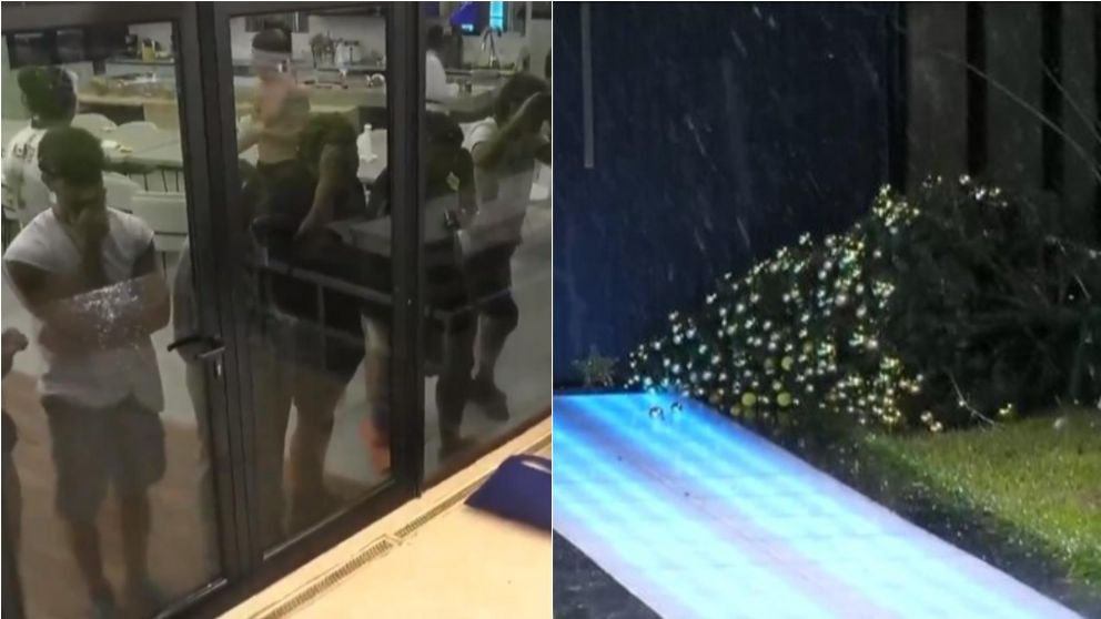 As� se vivi� el temporal en la casa de Gran Hermano.