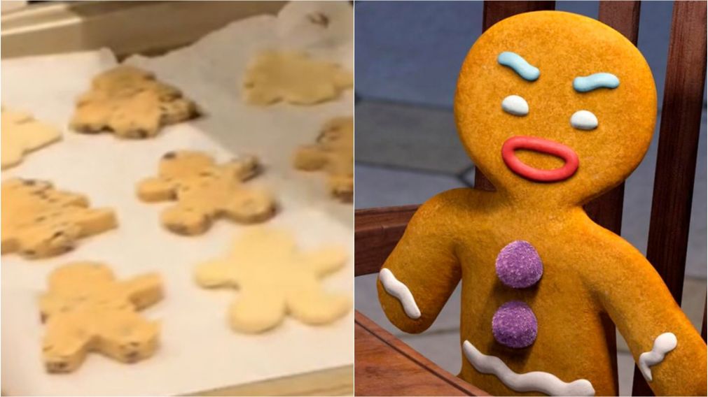 Las expectativas de unas galletitas navideñas se derrumbaron al salir del horno.