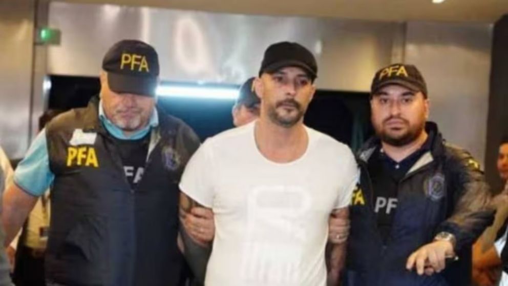 Leonardo Fariña cuando fue detenido en la financiera de Belgrano.