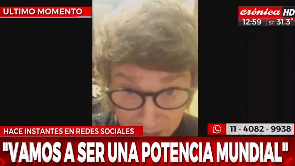 Javier Milei: "Estamos totalmente abocados a evitar la hiperinflación".