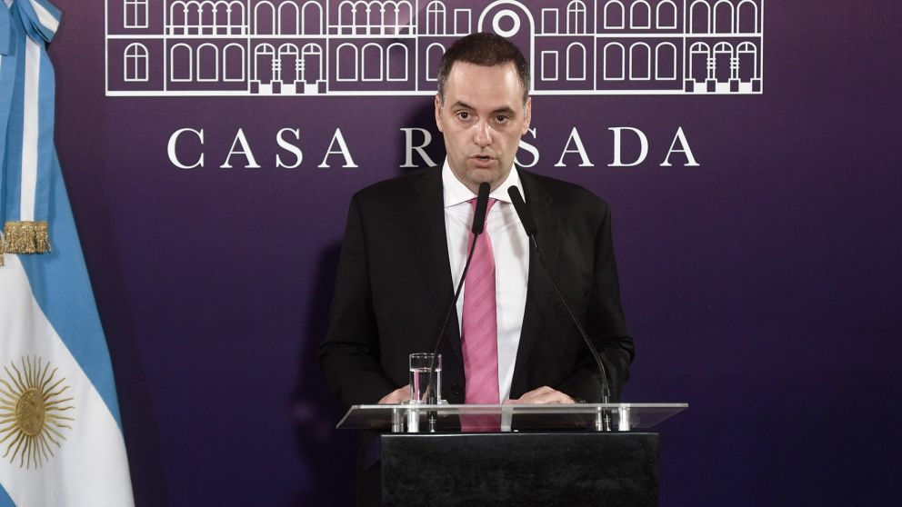 El vocero presidencial, Manuel Adorni (Télam).