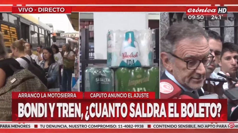 Claudio Cesaroni, titular de Bancos Argentinos, habló con la prensa al salir de la reunión.