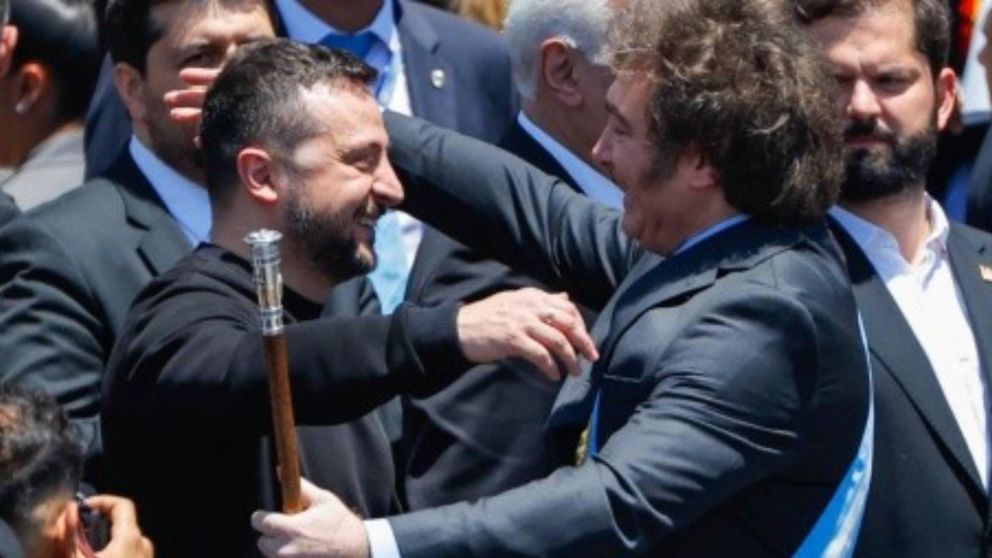Es oficial: Javier Milei realiza su primera reunión bilateral como presidente, con su par de Ucrania.