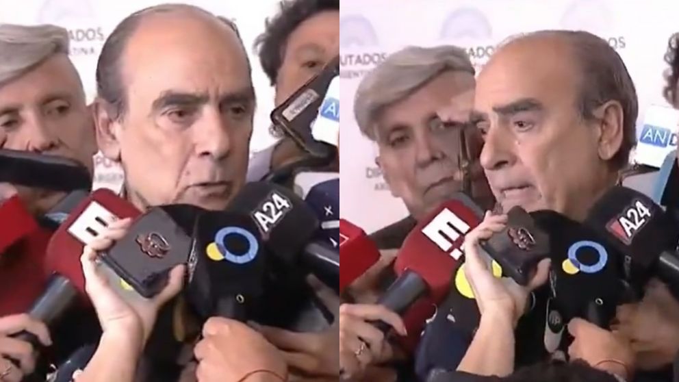 Guillermo Francos a la salida del Congreso (captura de video).