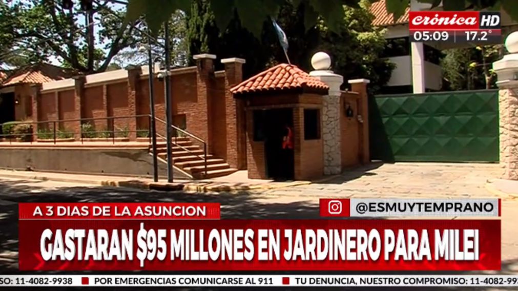 De la motosierra a la podadora de lujo: gastarán $95 millones en el nuevo jardín de Javier Milei