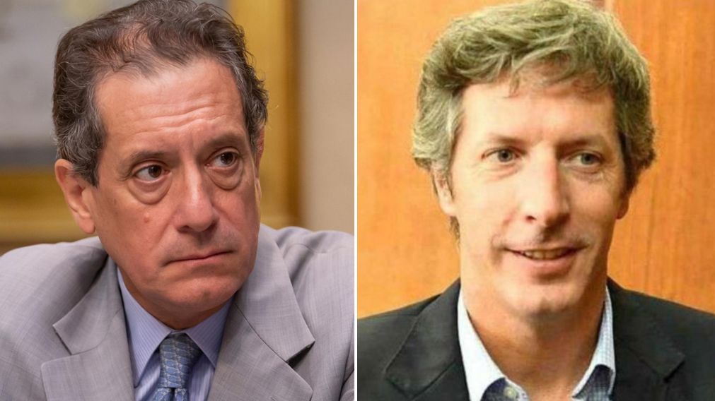 El presidente del Banco Central, Miguel Pesce, y el futuro titular, Santiago Bausili.