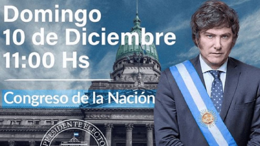 La convocatoria de Javier Milei, para el próximo 10 de diciembre, día de su asunción.