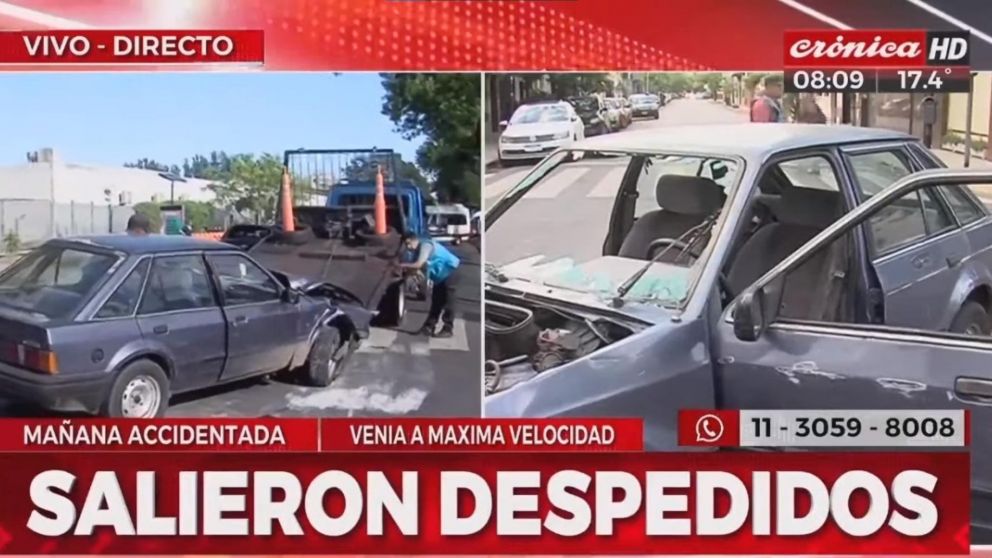 El siniestro tuvo lugar hace unas horas en el cruce de Crisólogo Larralde y Galván.