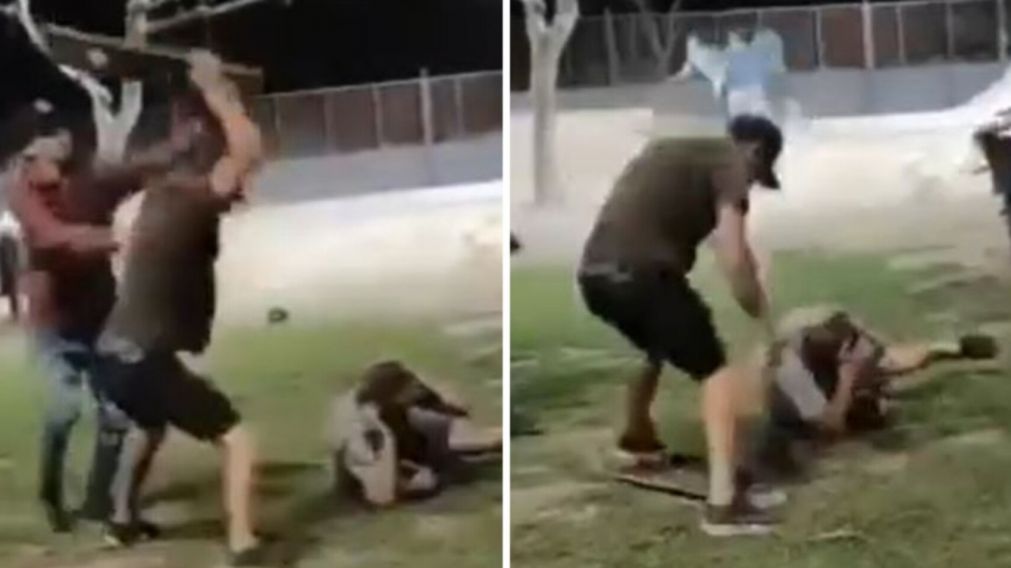 Una patota atacó a un joven y lo golpeó con un skate en la cabeza (Imagen captura vídeo).