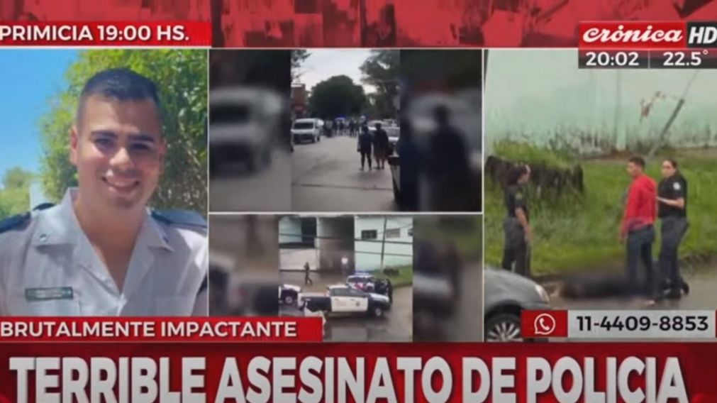 Policía brutalmente asesinado.