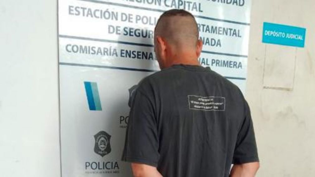 El preso tras ser recapturado.