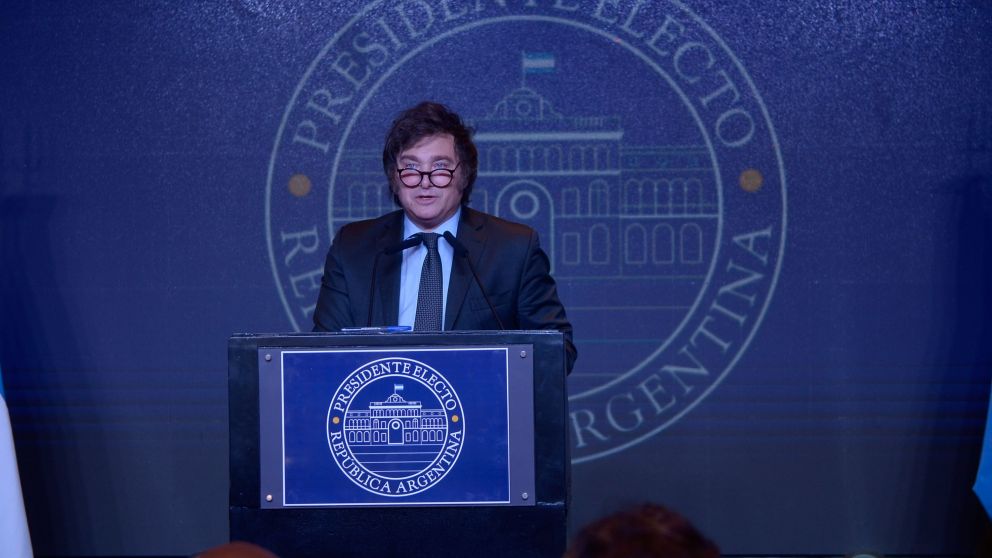 Javier Milei realiza en Estados Unidos su primera gira internacional como presidente electo (Crónica / Fernando Pérez Ré).