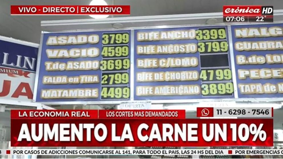 La carne aumentó un 10%: ¿a cuánto se fueron los cortes más populares?