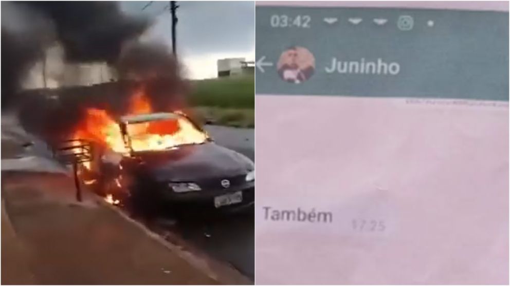 Descubrió que le eran infiel y le incendió el auto.