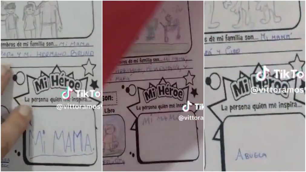 Los nenes tenían que elegir quien era la persona que los inspiraba.