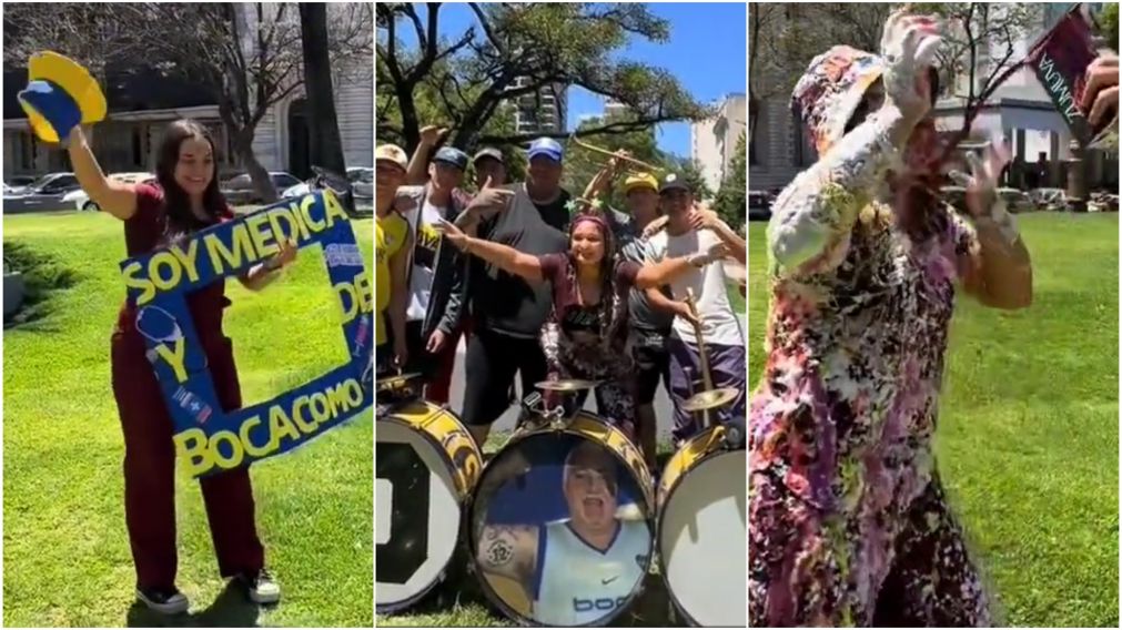 Una joven festejó de una insólita manera su título universitario.