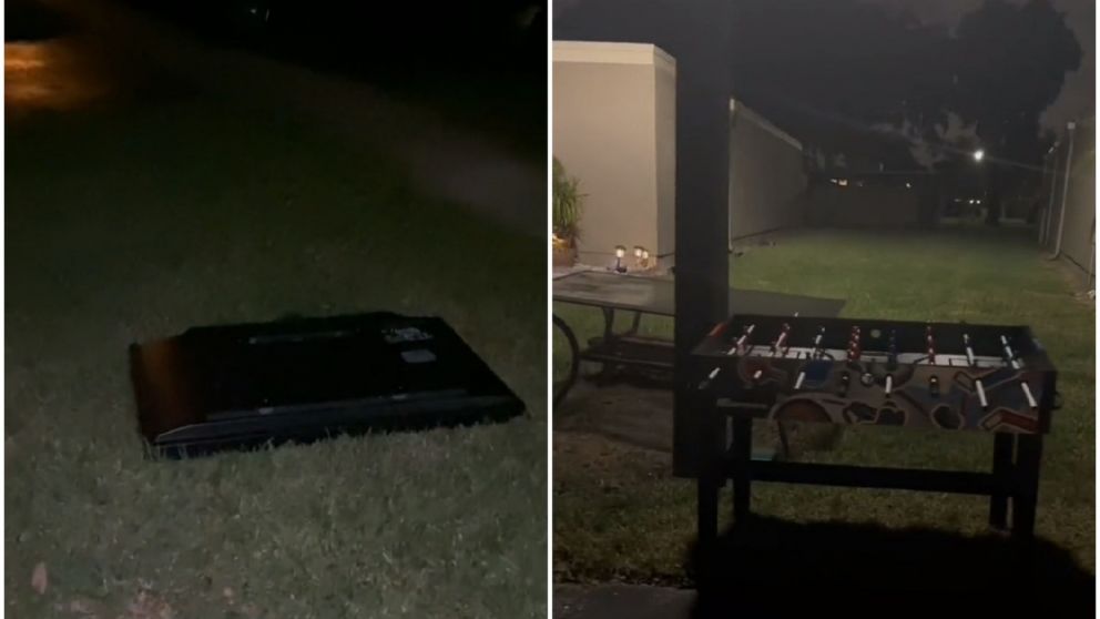 Un argentino mostró los "tesoros" que encontró en la basura en un barrio de Estados Unidos (Imagen captura vídeo).